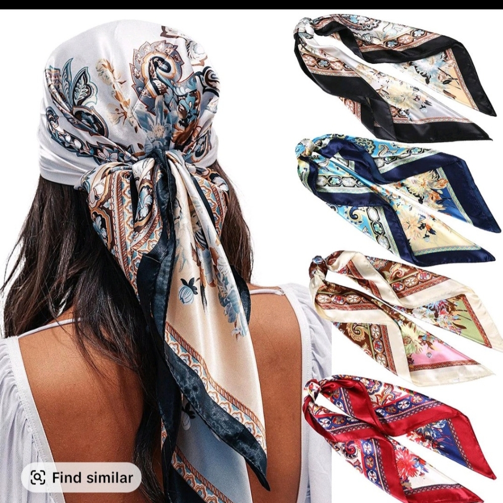 Elegant Silk Scarf Sets 10 pcs